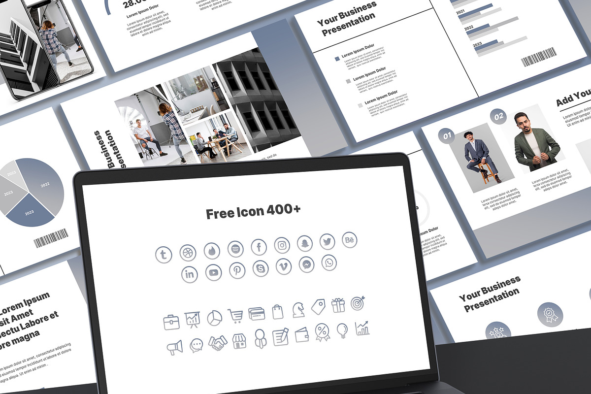 Grey Powerpoint Template, a Presentation Template by SKY CREATION (Photo 6 of 6)