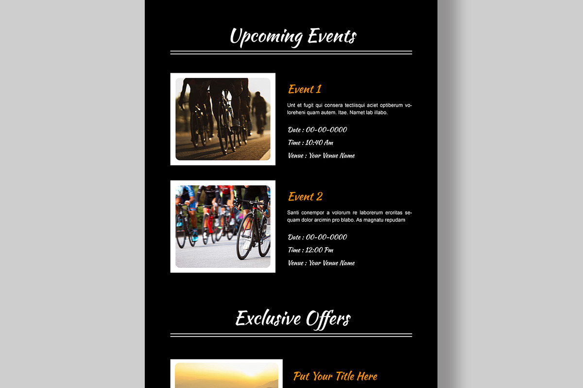 Sport email Newsletter Template, an UI Kit Template by MightyDesign (Photo 4 of 9)