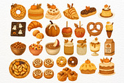 Watercolor Fall Drink and Desserts, an Illustration by Nicolle's Colorful Art (Thumbnail 3 of 7)