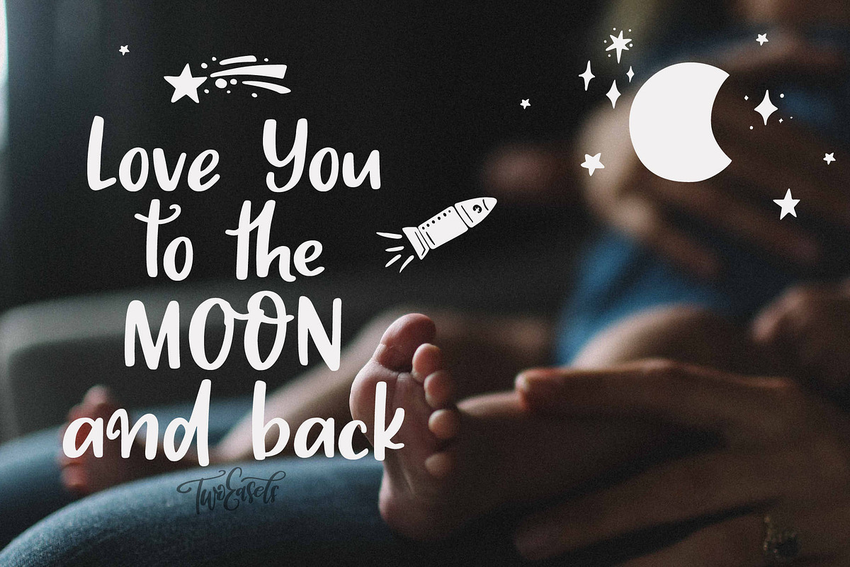 Midnight Moon Font and Symbols preview 8
