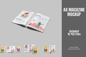 A4 Magazine Mockup