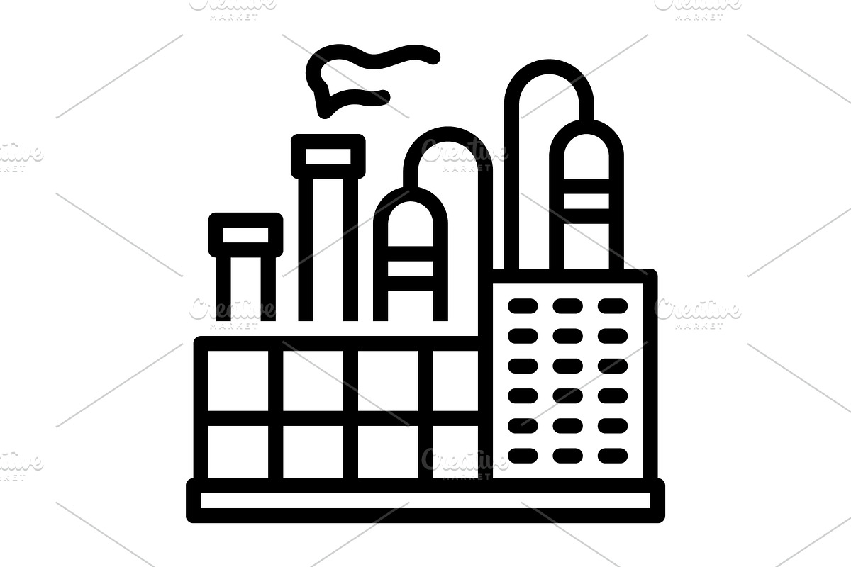 Industrial manufacturing black icon, an Outline Icon by Creative priyanka