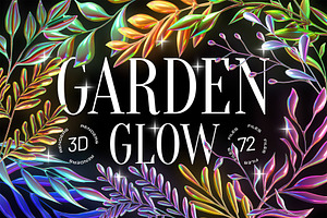 3D Garden Glow - 72 Illustrations