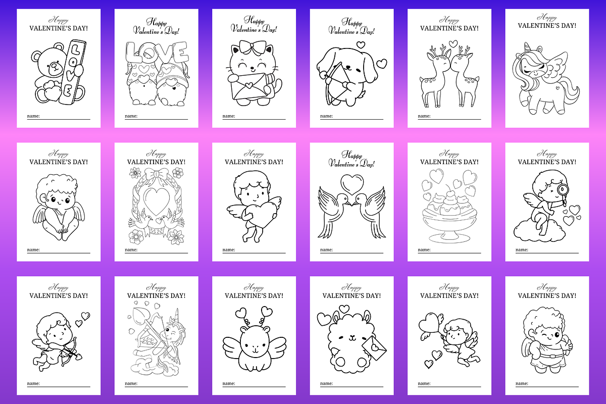 Valentine's Day Coloring Book, a Print Template by Art's and patterns (Photo 9 of 9)