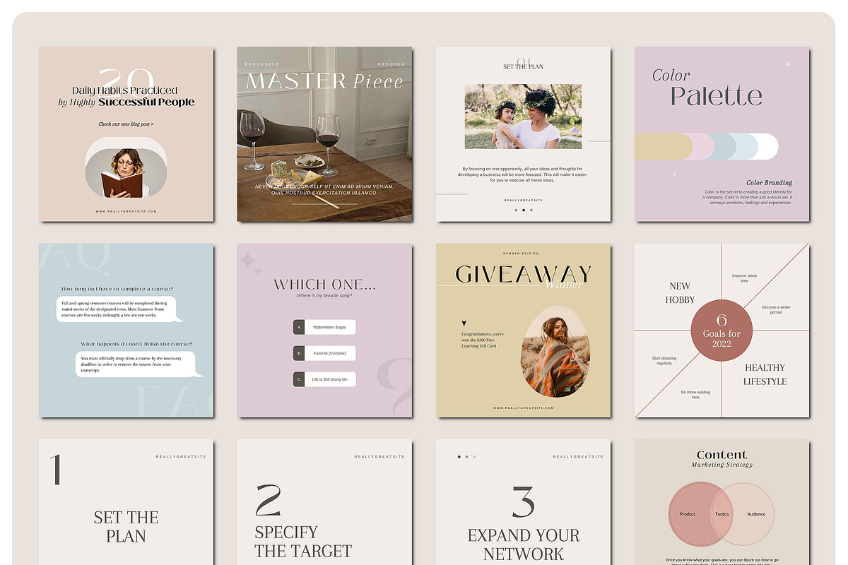 TAHOE Wellness Instagram Kit | CANVA, a Social Media Template by BlancaLab Studio (Photo 8 of 9)