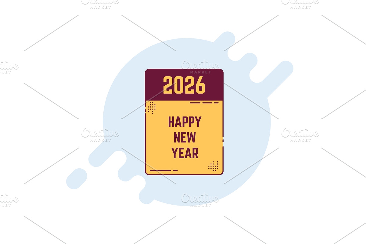 Happy new year 2026, an Illustration by SkyVectors