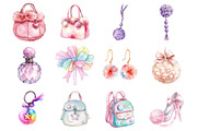 Girly Accessories Clipart, an Illustration by Design Market (Thumbnail 2 of 3)