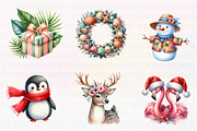 Tropical Christmas Clipart, an Illustration by CreationArt (Thumbnail 2 of 5)