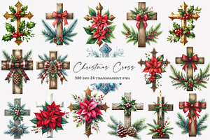 Christmas Cross clipart, an Illustration by Designworld