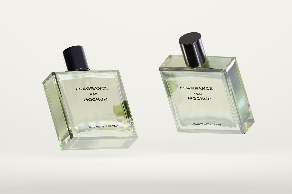 Glass Perfume Bottle Mockup, a Packaging Mockup by Zumrod (Photo 6 of 9)
