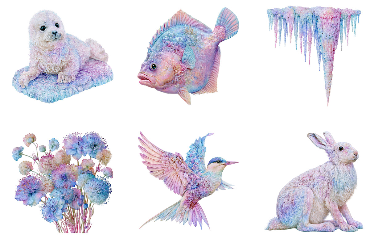Watercolor Arctic Animals Clipart, a Seasonal Illustration by CreationArt (Photo 4 of 5)