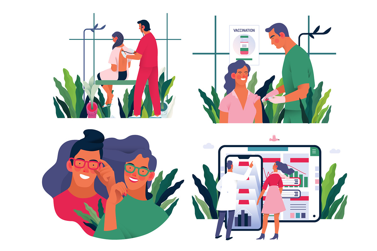 Part 2 Medical website illustrations, a Healthcare Illustration by Grivina's shop (Photo 3 of 37)