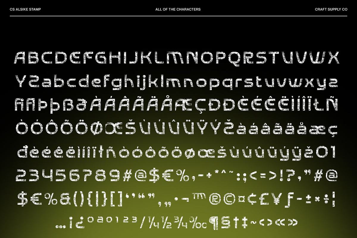 CS Alsike Stamp, a Sans Serif Font by Craft Supply Co. (Photo 8 of 8)