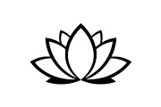 Lotus Flower Vector Icon Bundle, an Illustration by yasushie (Thumbnail 22 of 51)
