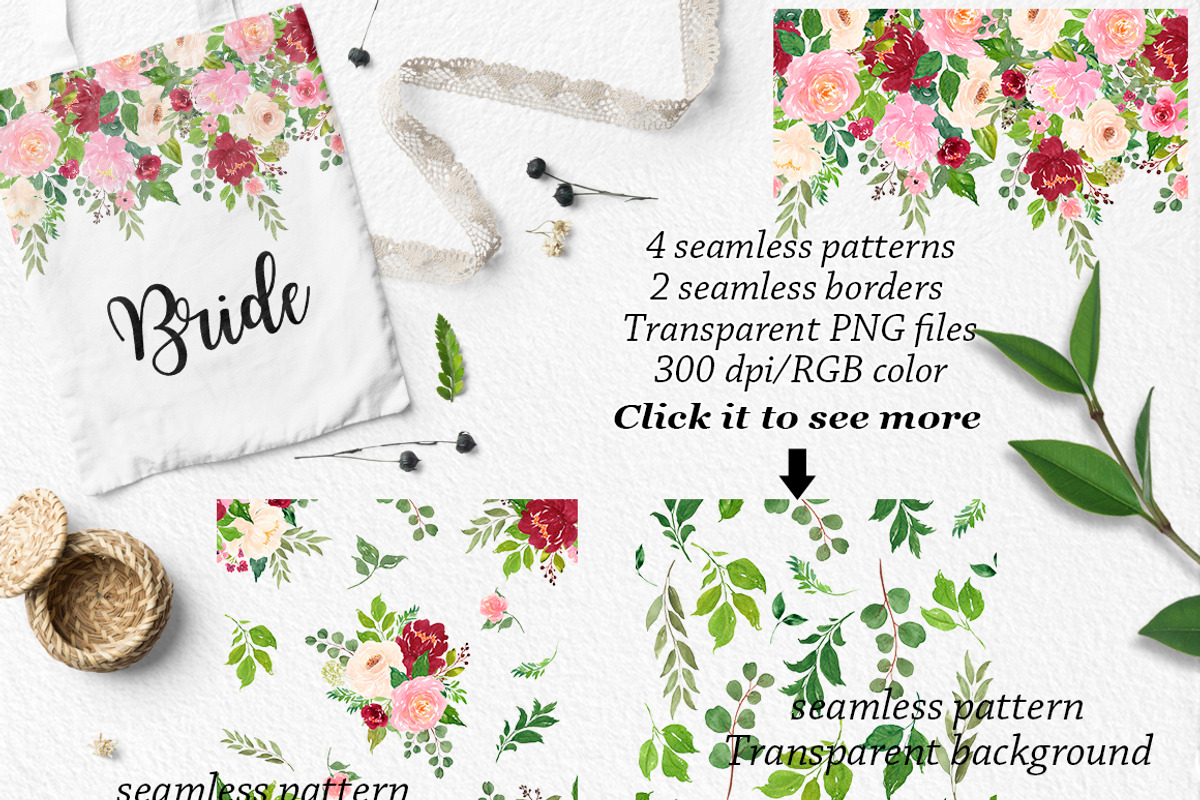 Watercolor Flower Graphic Set, a Decorative Illustration by Elly Studio (Photo 8 of 12)