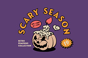 Scary Halloween Pumpkins, a Seasonal Illustration by Alina Sh (Thumbnail 1 of 6)