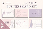 Beauty Business Card PSD Template, a Business Card Template by Elena Naumchenkova (Thumbnail 1 of 3)
