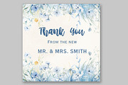 Watercolor Blue Garden flowers Png, a Decorative Illustration by LeCoqDesign (Thumbnail 5 of 5)