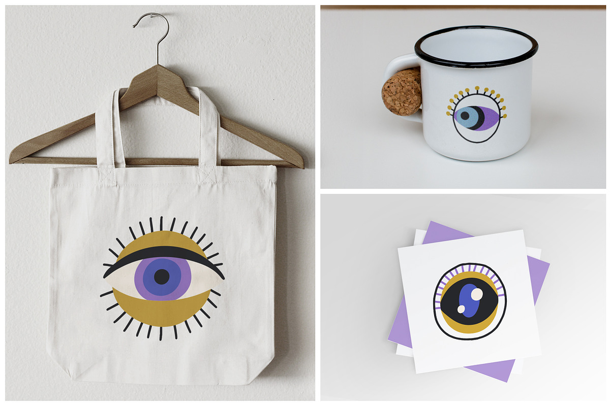 Doodle eyes spiritual set, an Illustration by Good Studio (Photo 2 of 4)