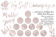 Soft Champagne Foil Textures, a Texture Graphic by U + Me Studio (Thumbnail 3 of 4)