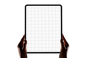 Hand Holding Tablet Screen Mockup, an iPad Mockup by graphypix (Thumbnail 4 of 4)