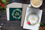Merry Christmas watercolor set, a Poster Template by Anna's Lettering (Thumbnail 3 of 18)
