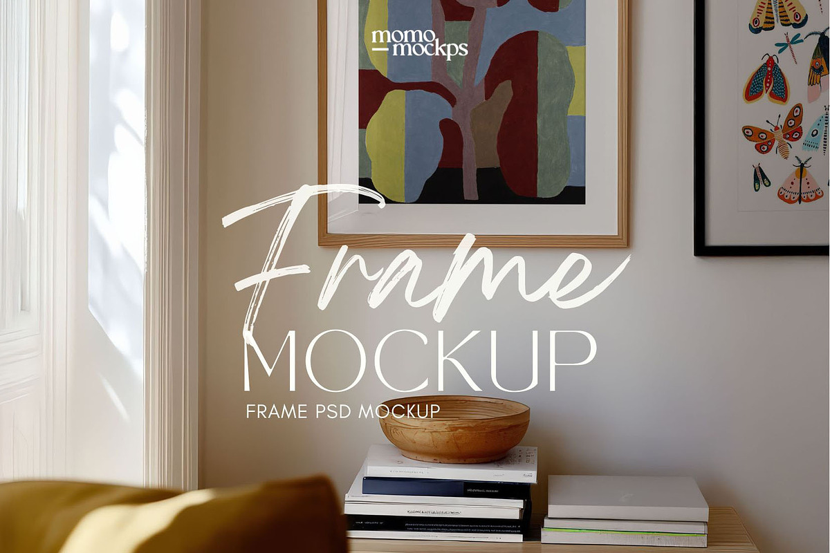 Frame Mockup Interior Gallery Wall, a Household Mockup by momomockps (Photo 1 of 5)