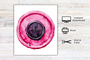 Halloween Black Pink Wax Seal, an Illustration by Canvas Craft (Thumbnail 8 of 8)