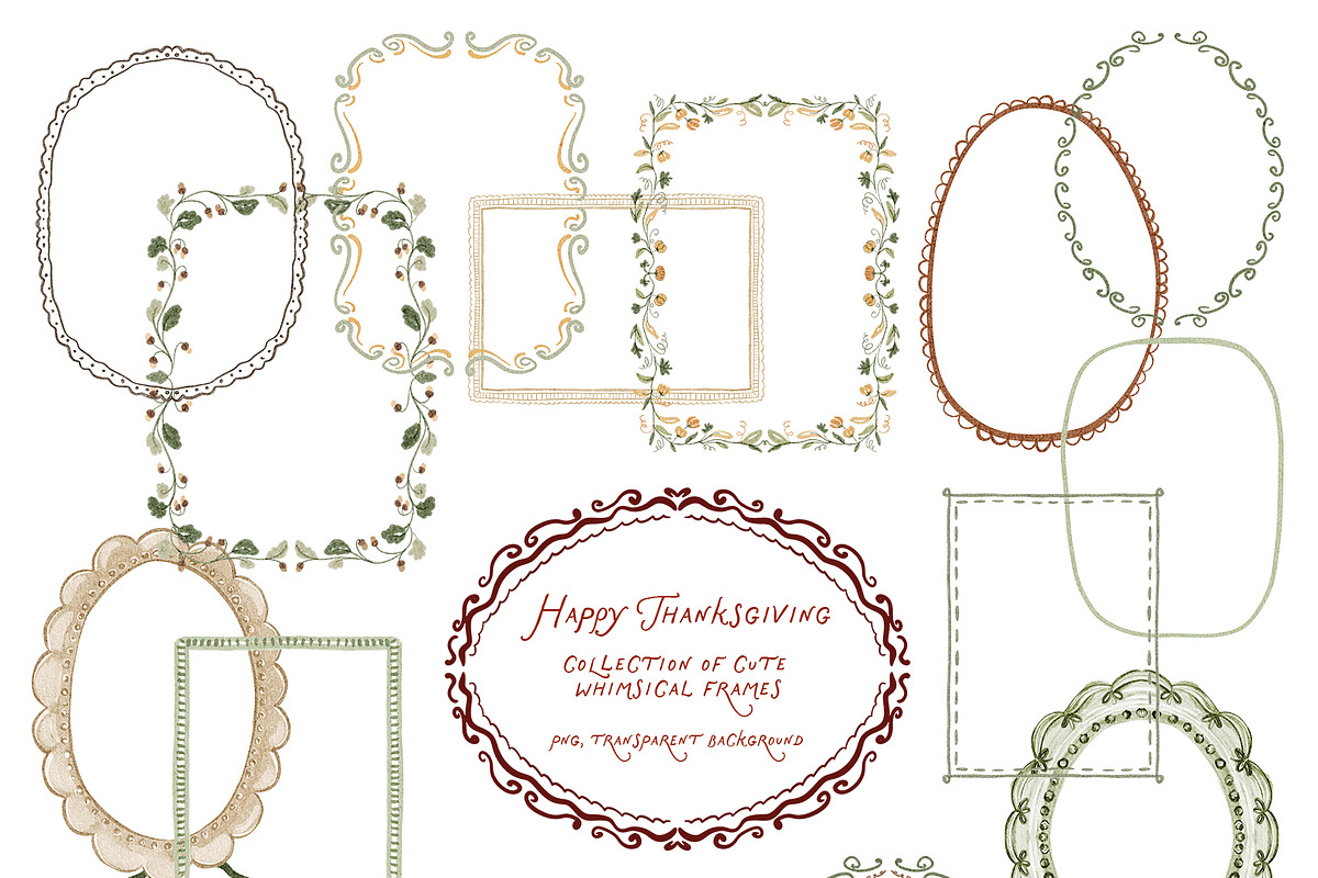 Thanksgiving Watercolor Collection, an Object Graphic by LenArt (Photo 9 of 14)