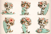 Whimsical Summer Cat Clipart, an Illustration by Digital Artistic99 (Thumbnail 4 of 11)