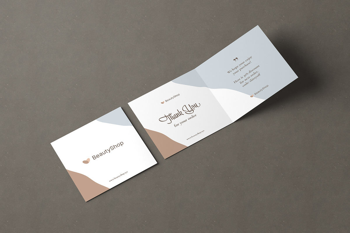 Square Invitation and Greeting Card, a Print Template by artimasa (Photo 5 of 7)