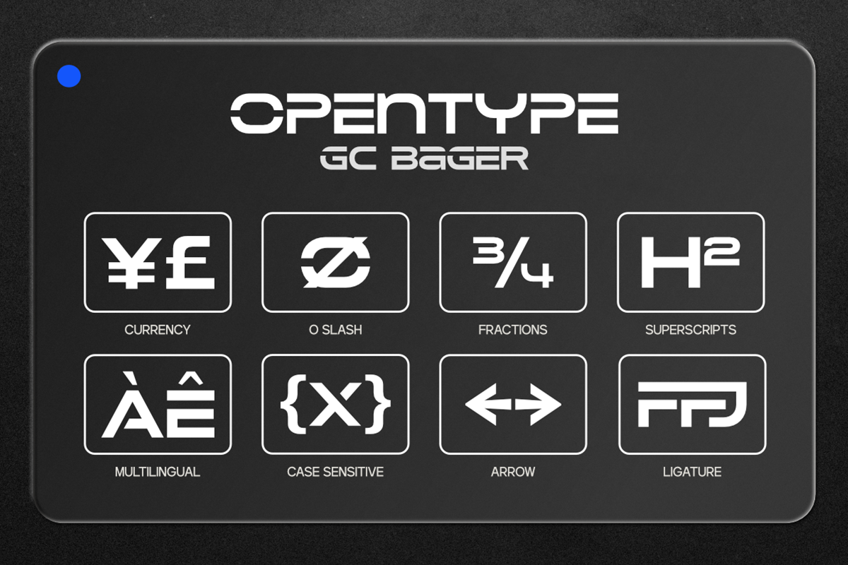 GC Bager - Futuristic Sans, a Sans Serif Font by Glyphonic (Photo 4 of 15)
