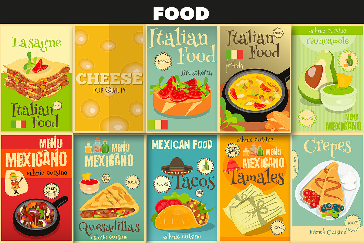 Big flyer poster bundle, a Food Illustration by ELFIVETROV DESIGN (Photo 4 of 16)