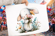 Watercolor Floral Bunnies Clipart, an Illustration by GatewayDesign (Thumbnail 5 of 5)