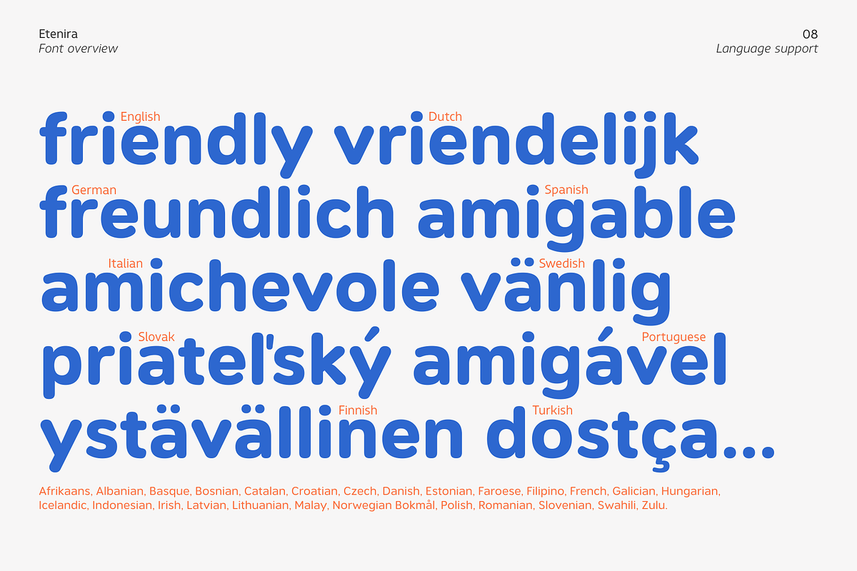 Etenira, a Sans Serif Font by Zafara Studios (Photo 8 of 10)
