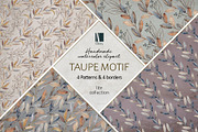 TAUPE MOTIF | patterns & borders, a Pattern Graphic by NGliory (Thumbnail 1 of 5)