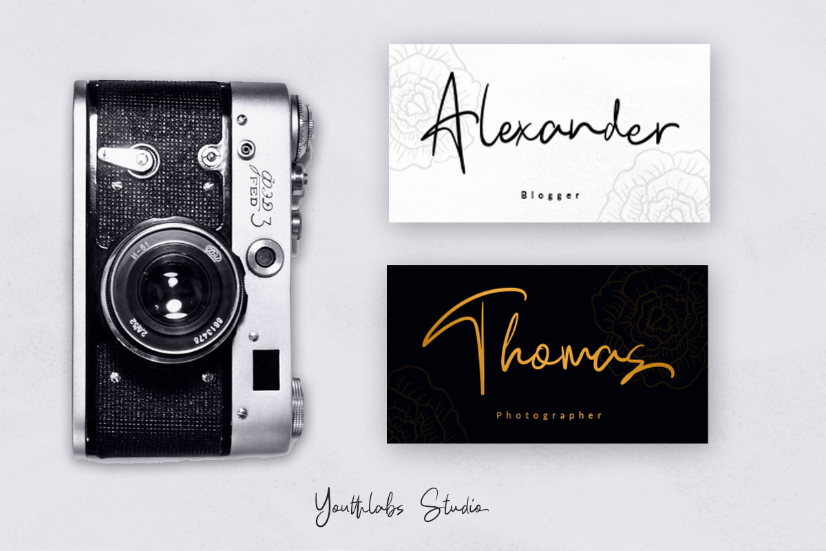 Kathlyn Signature Font preview 2