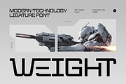Weight - Modern Technology Font, a Sans Serif Font by TokoPress (Thumbnail 1 of 13)