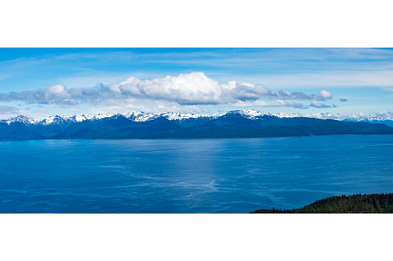 Broad panorama of the mountain range, a Nature Photo by Backyard Stock