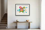 Abstract painting of an octopus, an Animal Illustration by DutchDigitalDesign (Thumbnail 1 of 3)