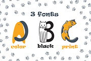 Cats cute OTF color font, a Symbol Font by Kseniia Kuznetsova (Thumbnail 4 of 7)