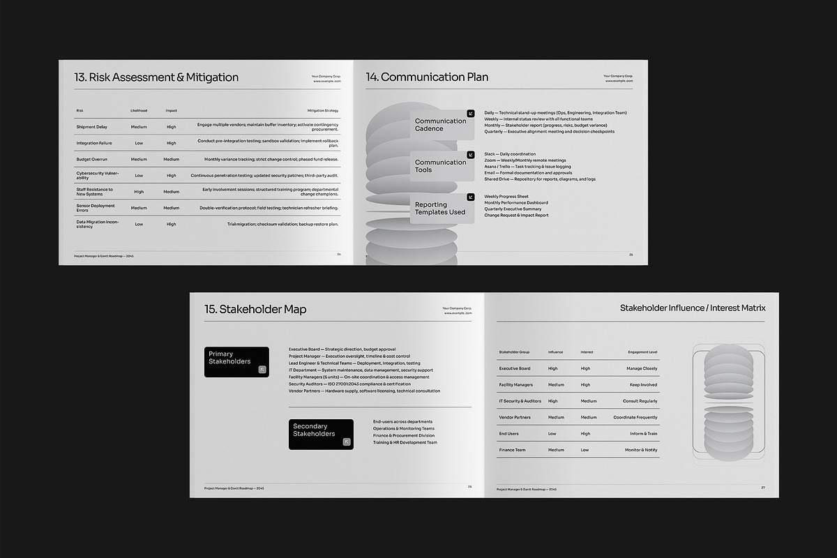 Project Planner & Gantt Roadmap, a Brochure Template by fakhroo (Photo 10 of 12)