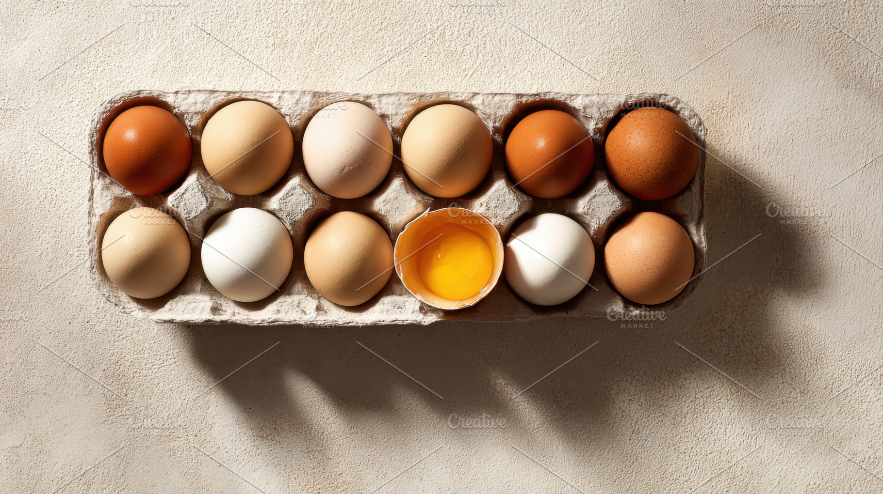 Collection of eggs on carton tray, a Photo by Beautiful things