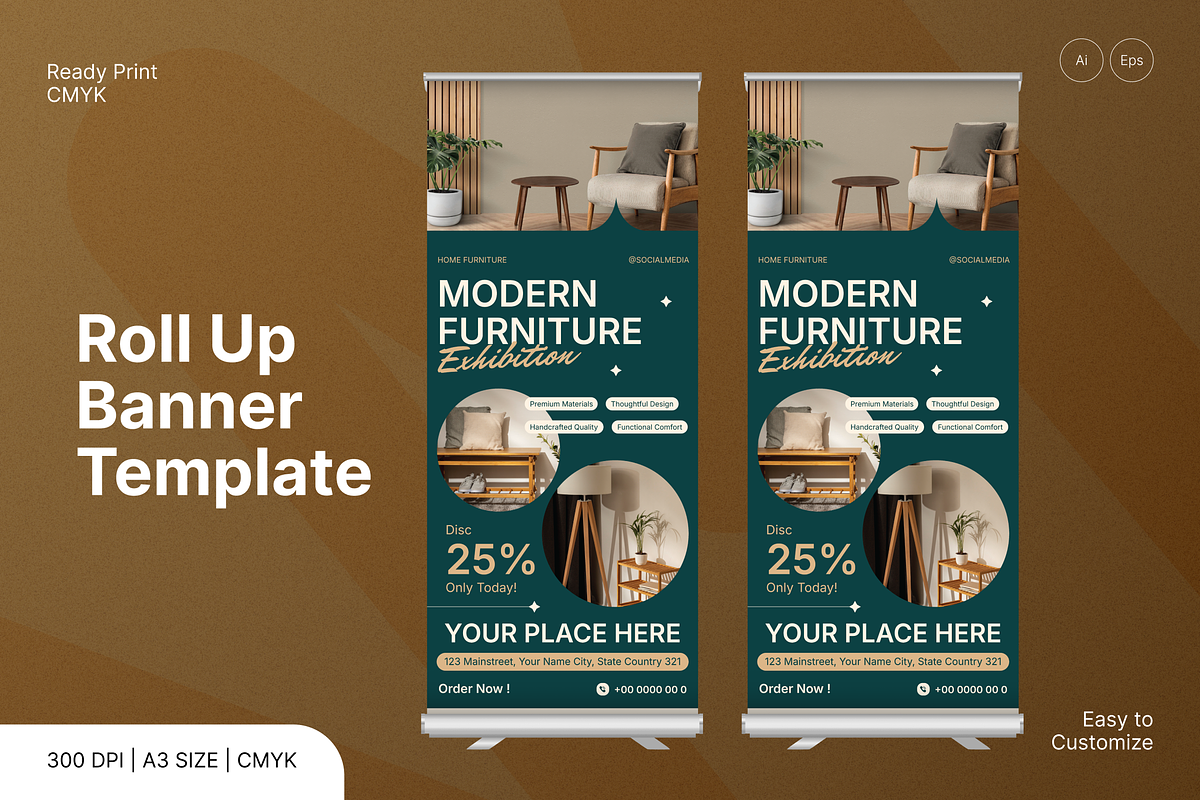 Home Interior Roll Up Banner, a Print Template by Annora Studio (Photo 1 of 6)