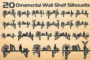 Ornamental Wall Shelf Silhouette, an Object Graphic by hafijul (Thumbnail 1 of 4)