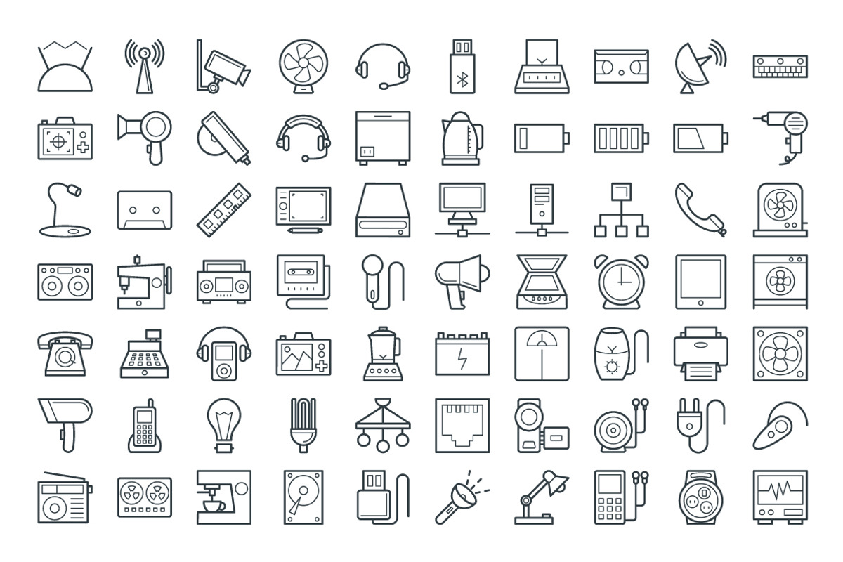 175+ Electronics Vector Icons, an Outline Icon by Vectors Market (Photo 3 of 4)