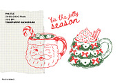 Christmas Sketch Art Designs, an Object Graphic by Lazy Cat (Thumbnail 6 of 7)
