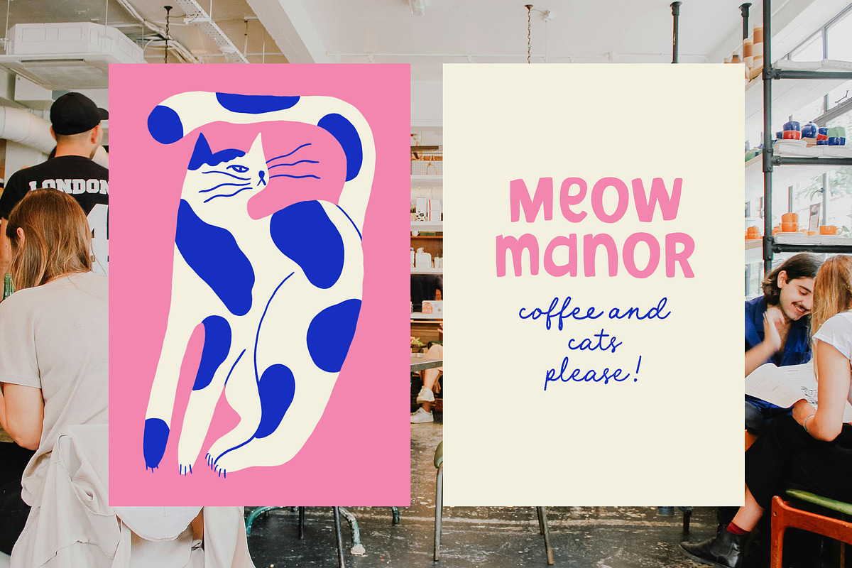 Meow Manor Fun Font Trio, a Handwritten Font by supfonts (Photo 2 of 9)