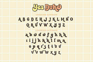 Yes Duke - Cute Retro Groovy Font