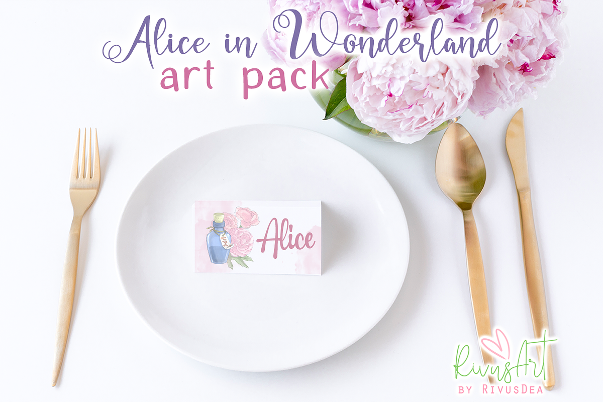 Alice in Wonderland PNG Clipart., a Food Illustration by RivusArt (Photo 6 of 8)